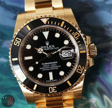 rolex goud zwart|Rolex yellow gold watch.